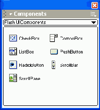 Формат панели Components
